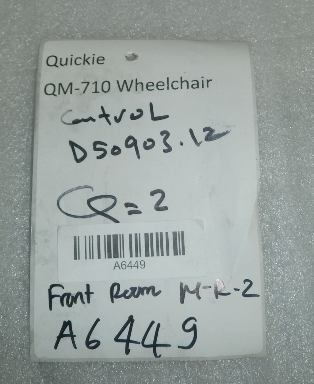 RNET WHEELCHAIR CONTROLS D50903.12 FROM QUICKIE QM-710 GOOD CONDITION