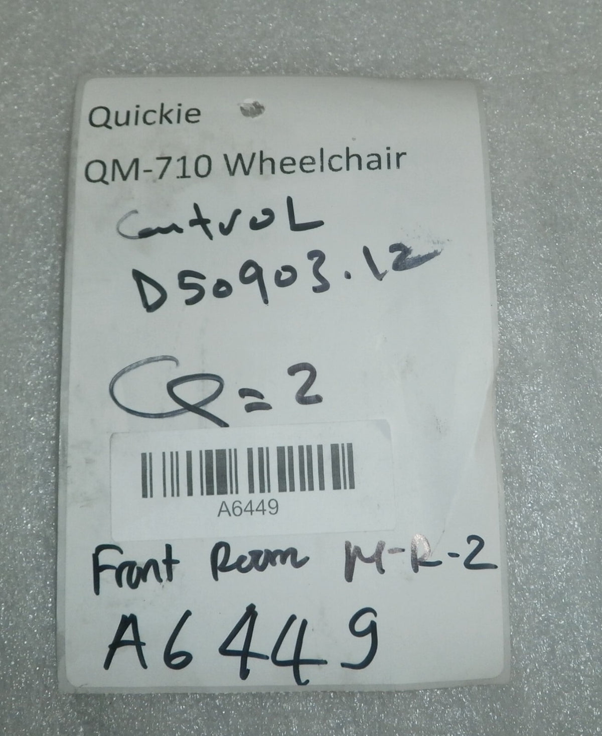RNET WHEELCHAIR CONTROLS D50903.12 FROM QUICKIE QM-710 GOOD CONDITION