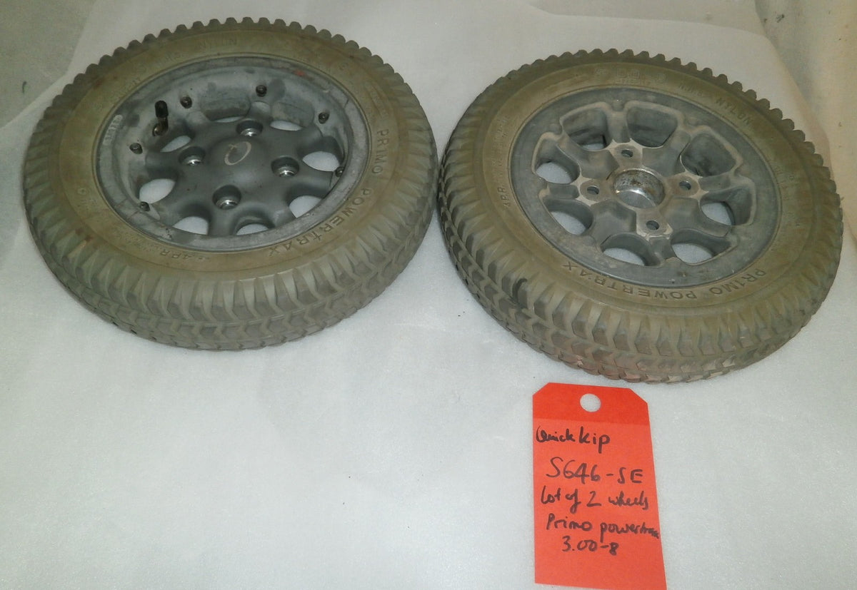 QUICKIE S 646-SE WHEELS POWER TRAX 3.00-8 VERY GOOD CONDITION