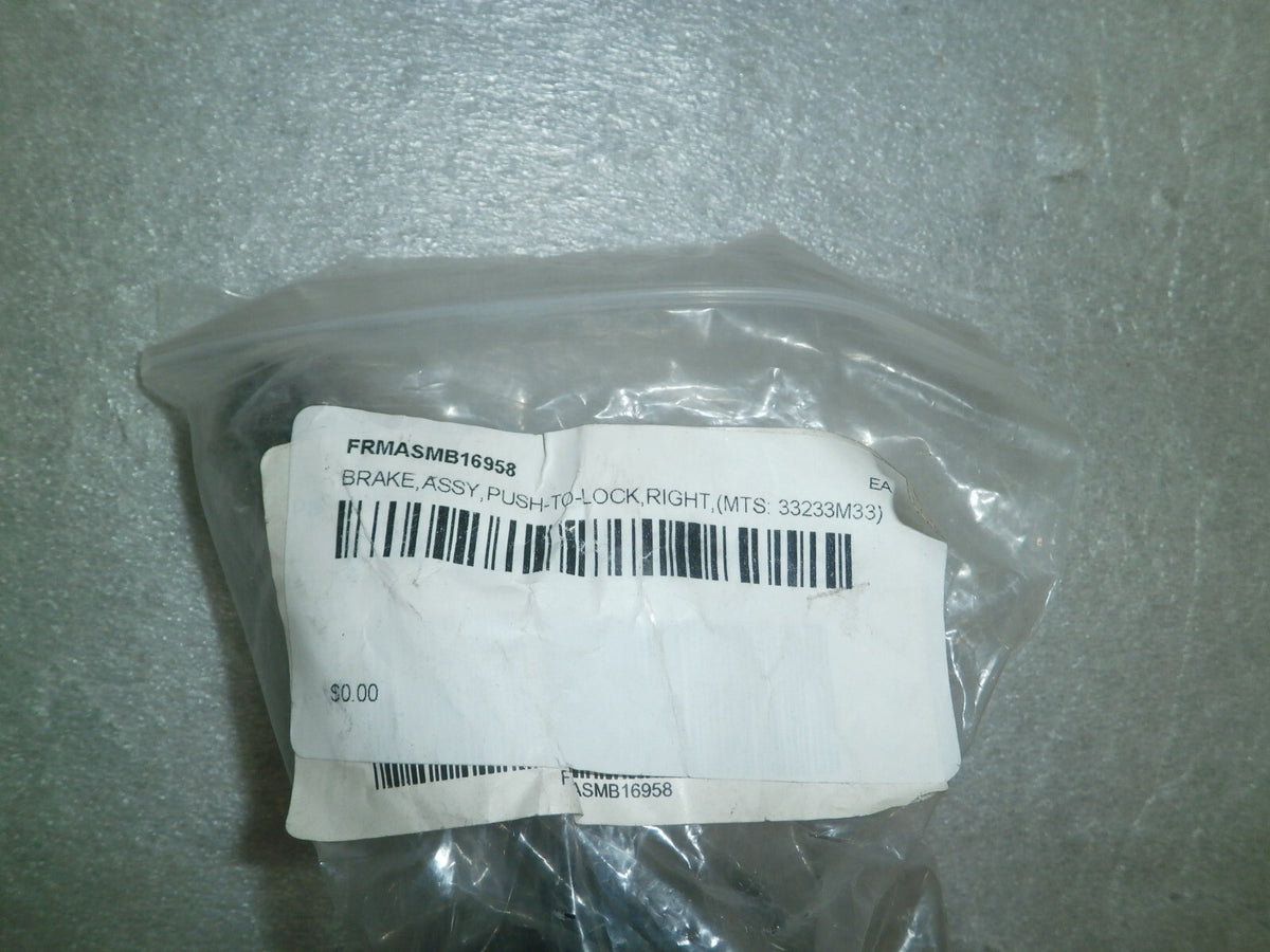 Set of 2 Wheelchair FRMASMB16958 Brakes Push to Lock Right (MTS: 33233M33)