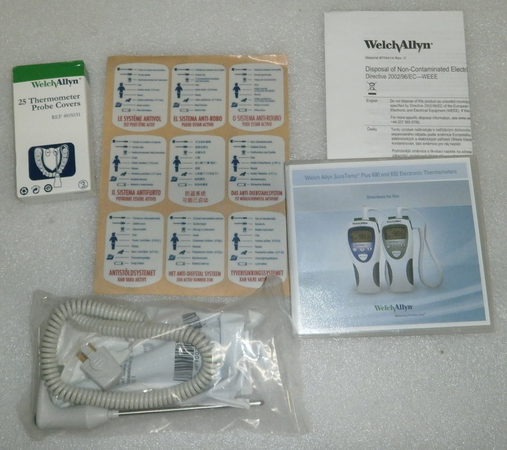 Welch Allyn 690 SureTemp Plus Thermometer w/ Accessories (No Tariffs to the USA)