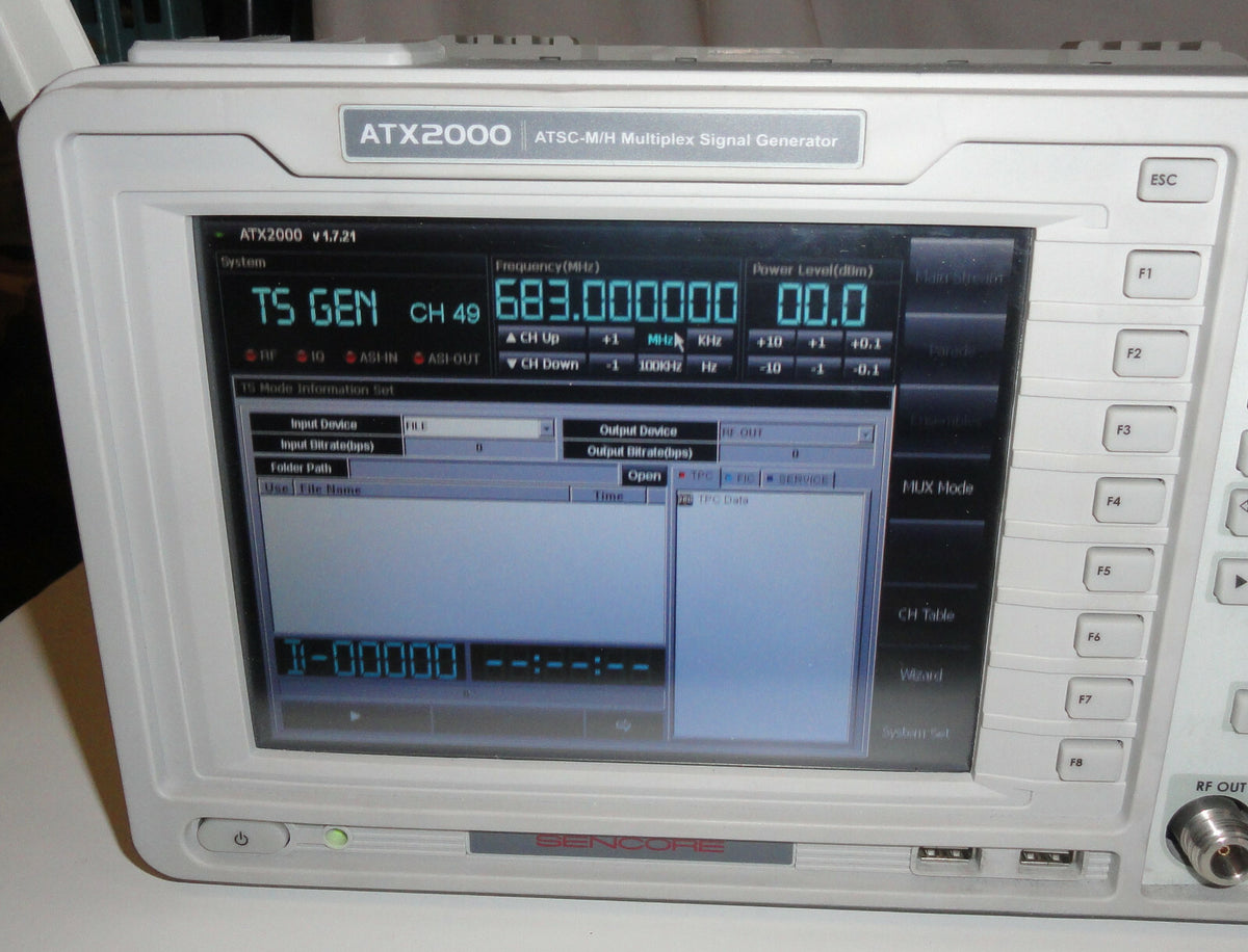 Sencore ATX2000 ATX 2000 ATSC-M/H Multiplex Signal Generator L-390