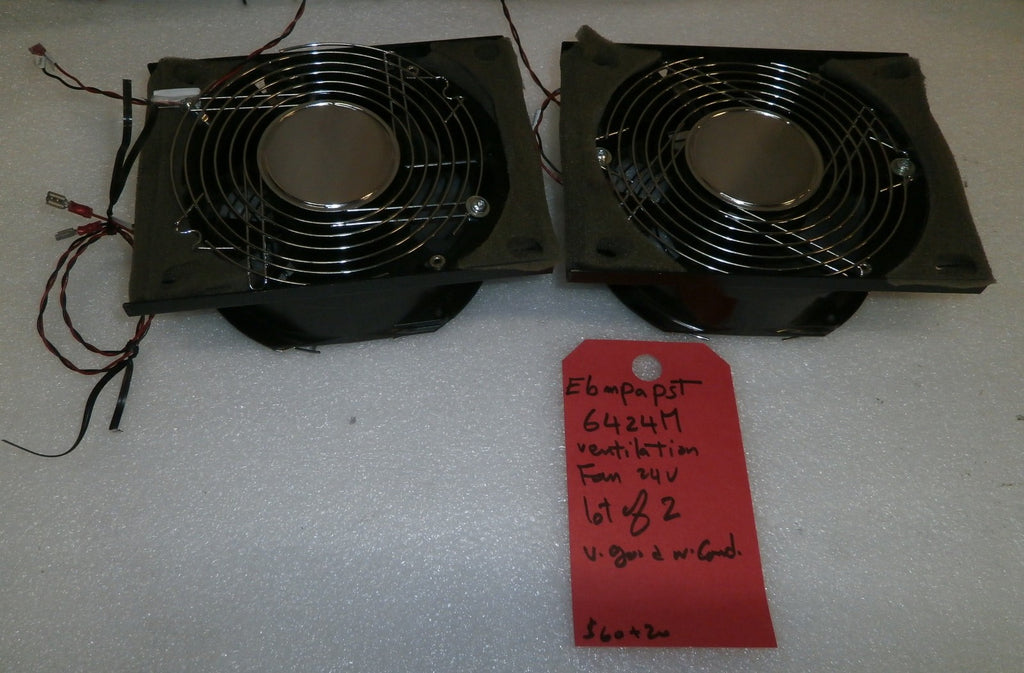 QUANTITY OF 2 VENTILATION FAN E6MPAPST 6424M 24VOLT V GOOD WORKING CONDITION
