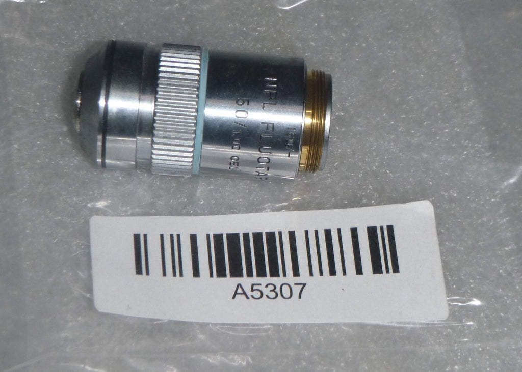Microscope lens Leitz Wetzlar Germany 519693/ 160/- NPL FLUOTAR 50/1.00 OEL