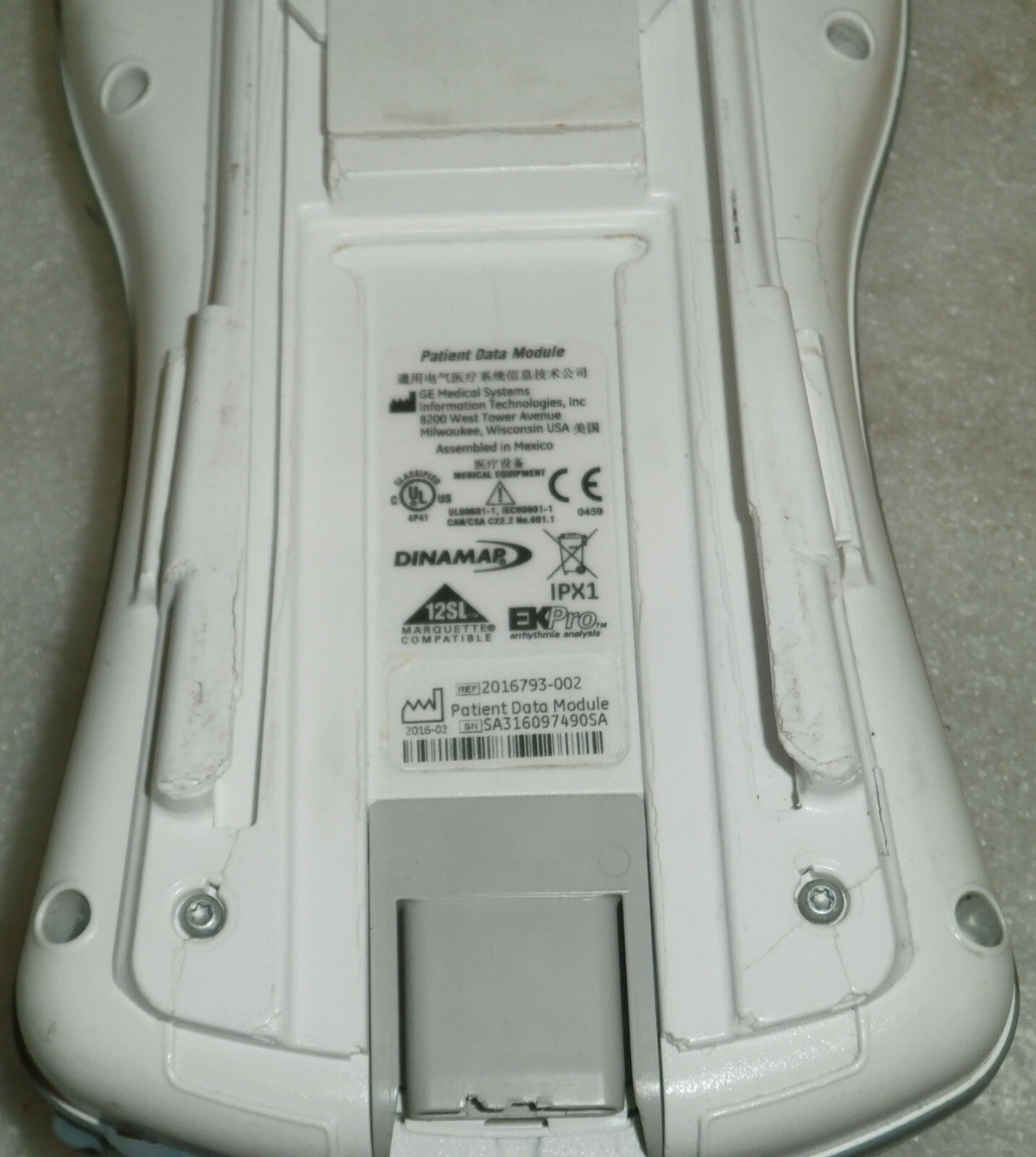 GE PDM Patient Data Module Nellcor Biomed tested with Battery