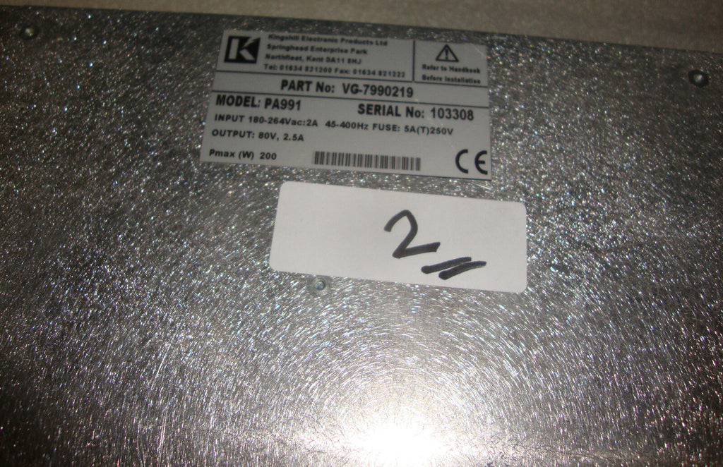 Kingshill MODEL PA991 Power Supply 80V, 2.5A, 200W