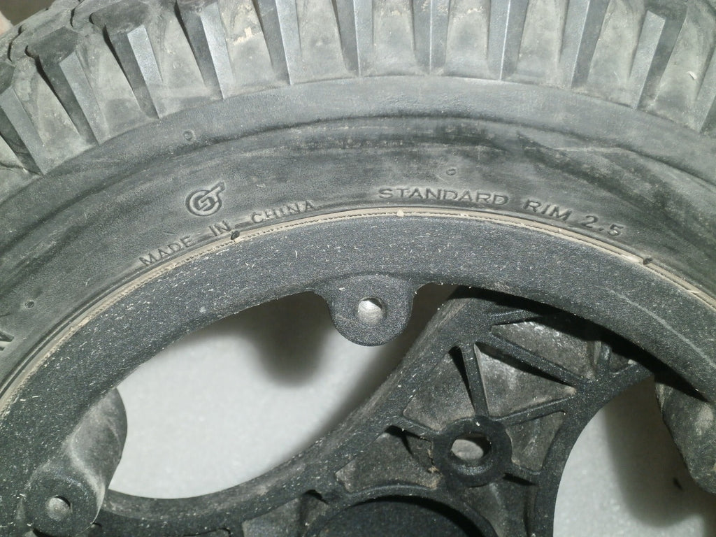 LOT OF 2 QUANTUM QM-710 PRIMO POWERTRAX WHEELS 3.00-8 SOLID VERY GOOD CONDITION