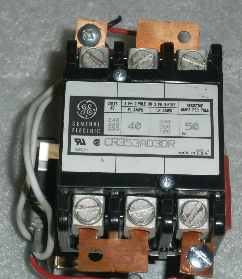 AMX 4 Portable X-Ray GE CR353AD3DR Definite Purpose Contactor 40A 3P 24/28V Coil