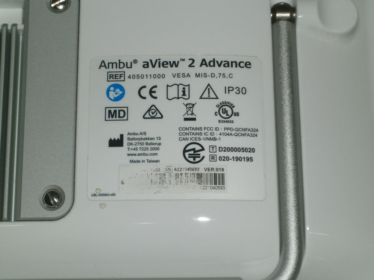Ambu aView 2 Advance Monitor w/ Power Supply (No Tariffs to USA)