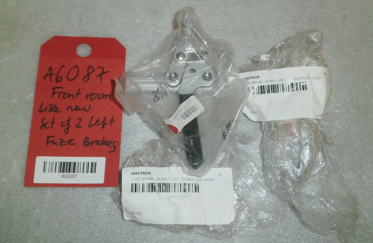 Set of 2 Wheelchair 6668-PDGR Fuze Brakes Push 15 DEG use 18125 Left