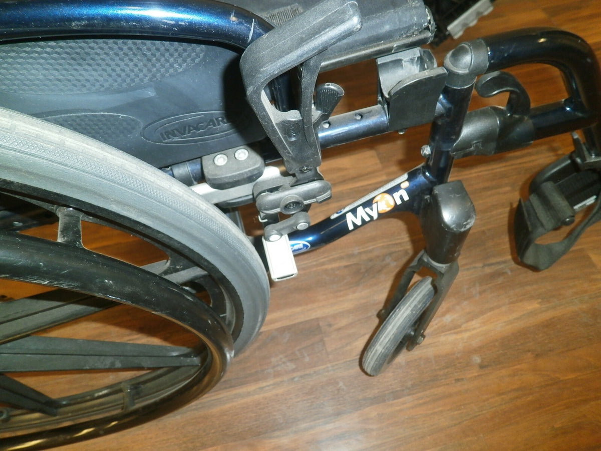 20 INCH INVACARE ATO MYON FOLDING WHEELCHAIR P/N 1193301 GOOD CONDITION