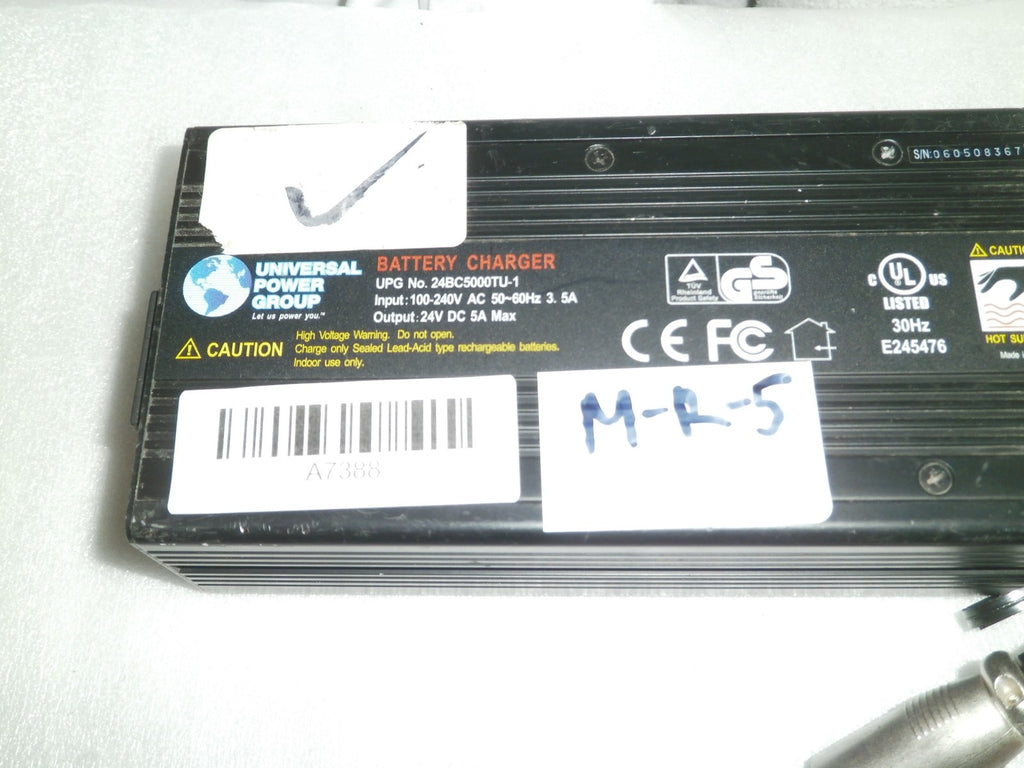 UNIVERSAL WHEELCHAIR 24 VOLT BATTERY CHARGER MODEL 24BC5000TU-1 USED GOOD