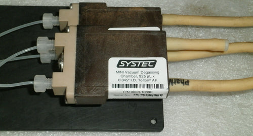2 Systec 9000-1009E Mini Vacuum Degassing Chamber 0.045"I.D. Teflon with plate