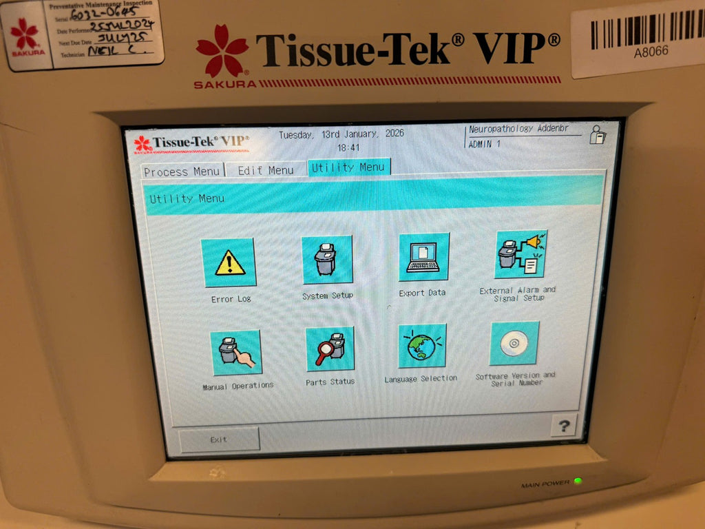 Sakura Tissue-Tek Tissue Processor VIP 6 (230 VAC model)