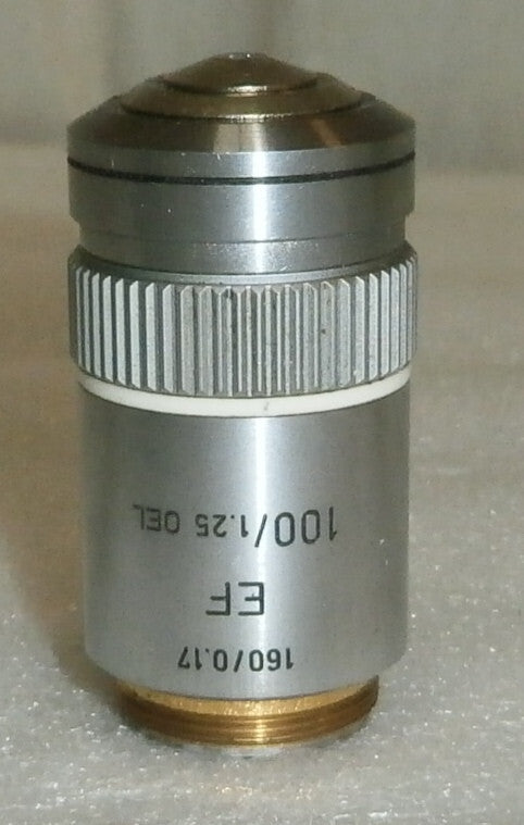 LEITZ 519804/ EF 100X/1.25 OEL 160/0.17 MICROSCOPE OBJECTIVE A0493
