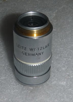 Microscope lens Leitz Wetzlar Germany 160/0.17 NPL Fluotar 100/1.32 OEL
