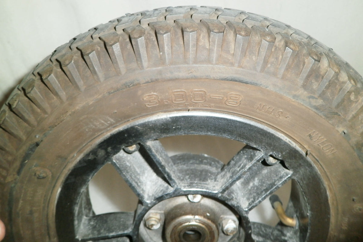 SET OF 2 POWER WHEELCHAIR WHEELS CHENG SHIN TIRE 3.00-8 GOOD AS PICTURES