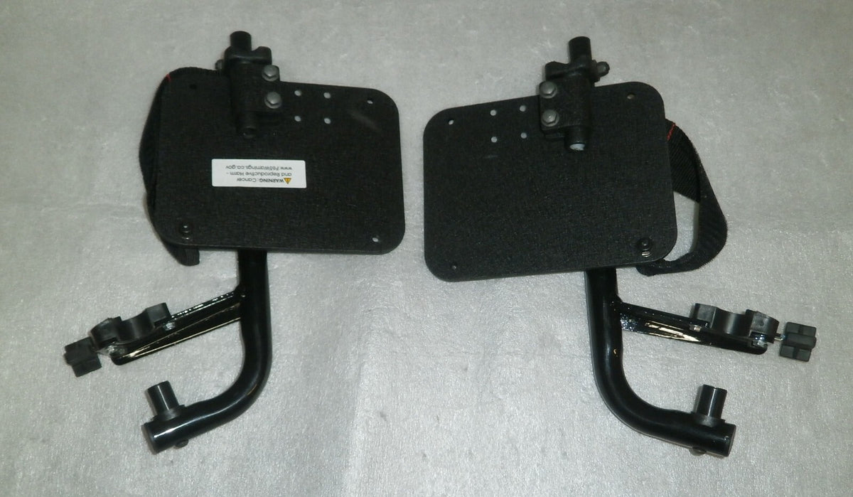 SET OF 2 WHEELCHAIR FOOT REST FRAME NEW CONDITION HEAVY DUTY DIMENSION AS PHOTO