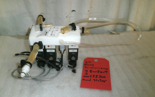 2017 Emag Biomerienx Lot of 3 Burkert 00238300 Pneumatic Solenoid Valve & Motor