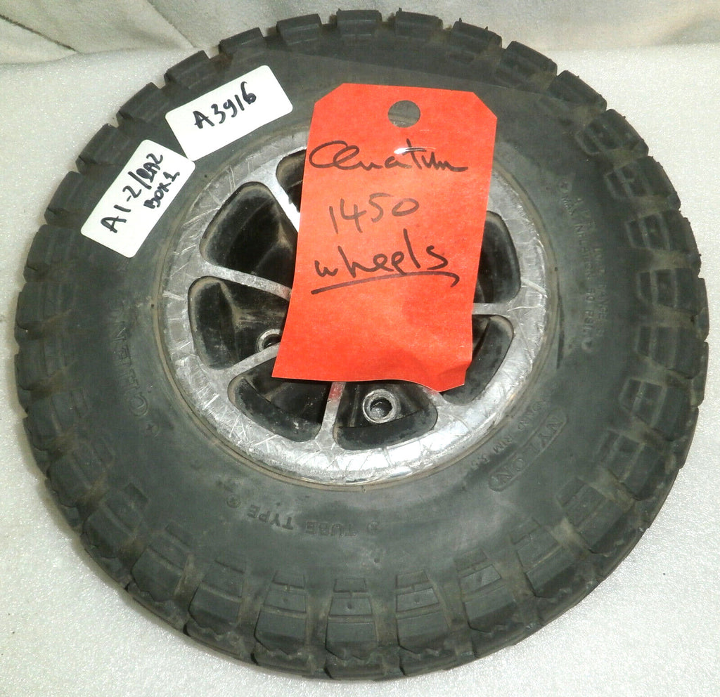 Lot of 2 Wheels from Quantum Q1450 4.00-6 Solid