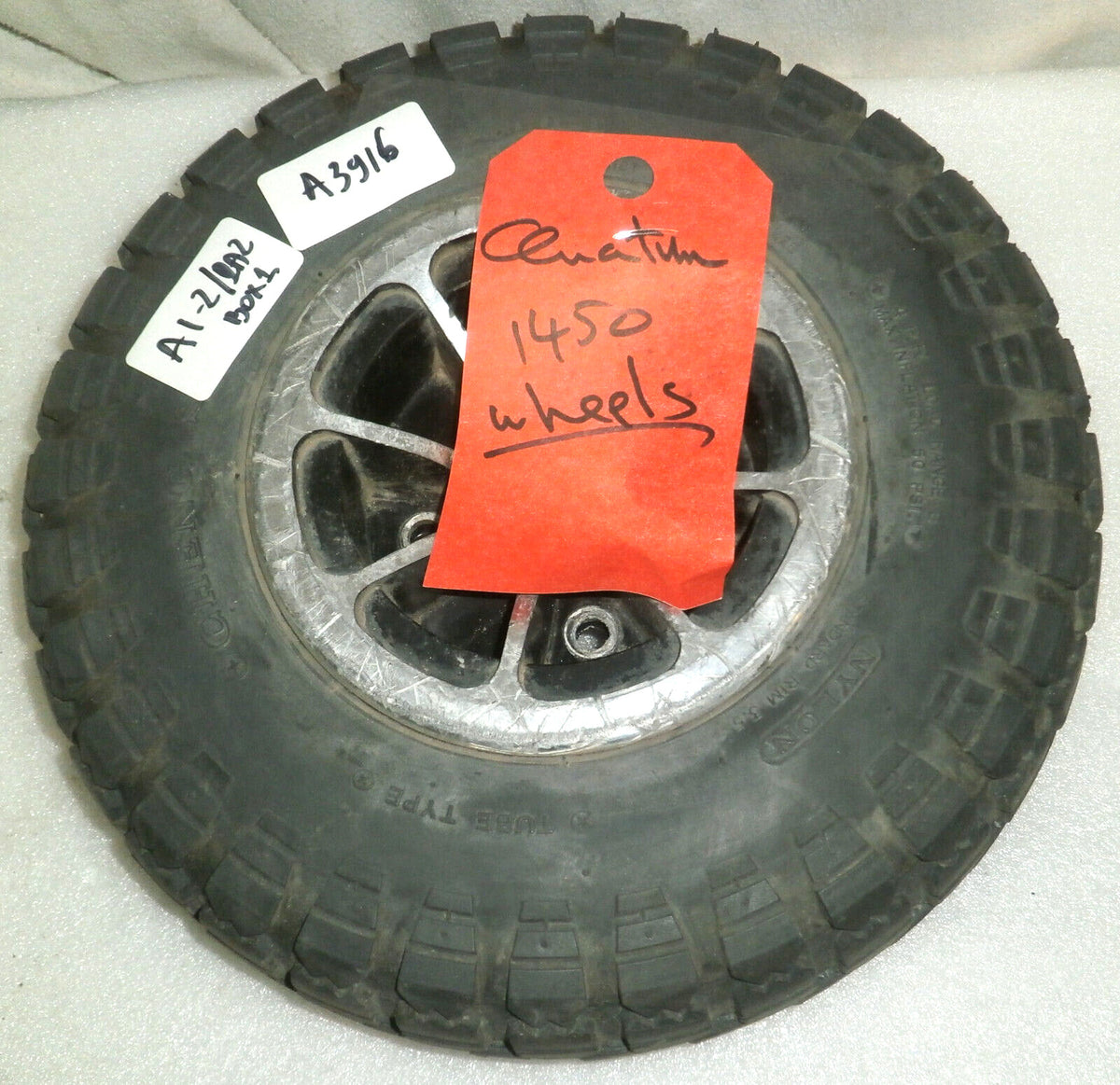 Lot of 2 Wheels from Quantum Q1450 4.00-6 Solid