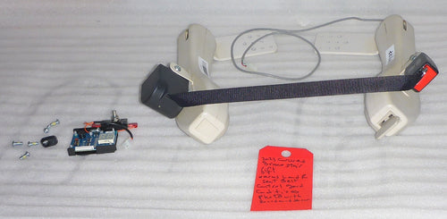 2023 BRUNO CURVED STAIR LIFT ARMS L AND R-CONTROL-SEAT BELT AND BOARD -AS PHOTO