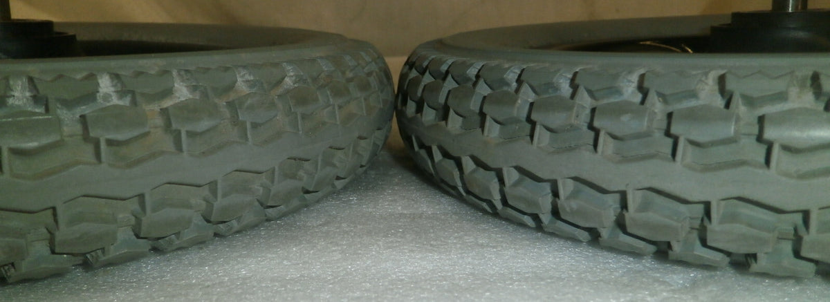 PAIR WHEELCHAIR WHEELS POWER EXPRESS SIZE 62-203 VERY GOOD CONDITION WITH AXLES