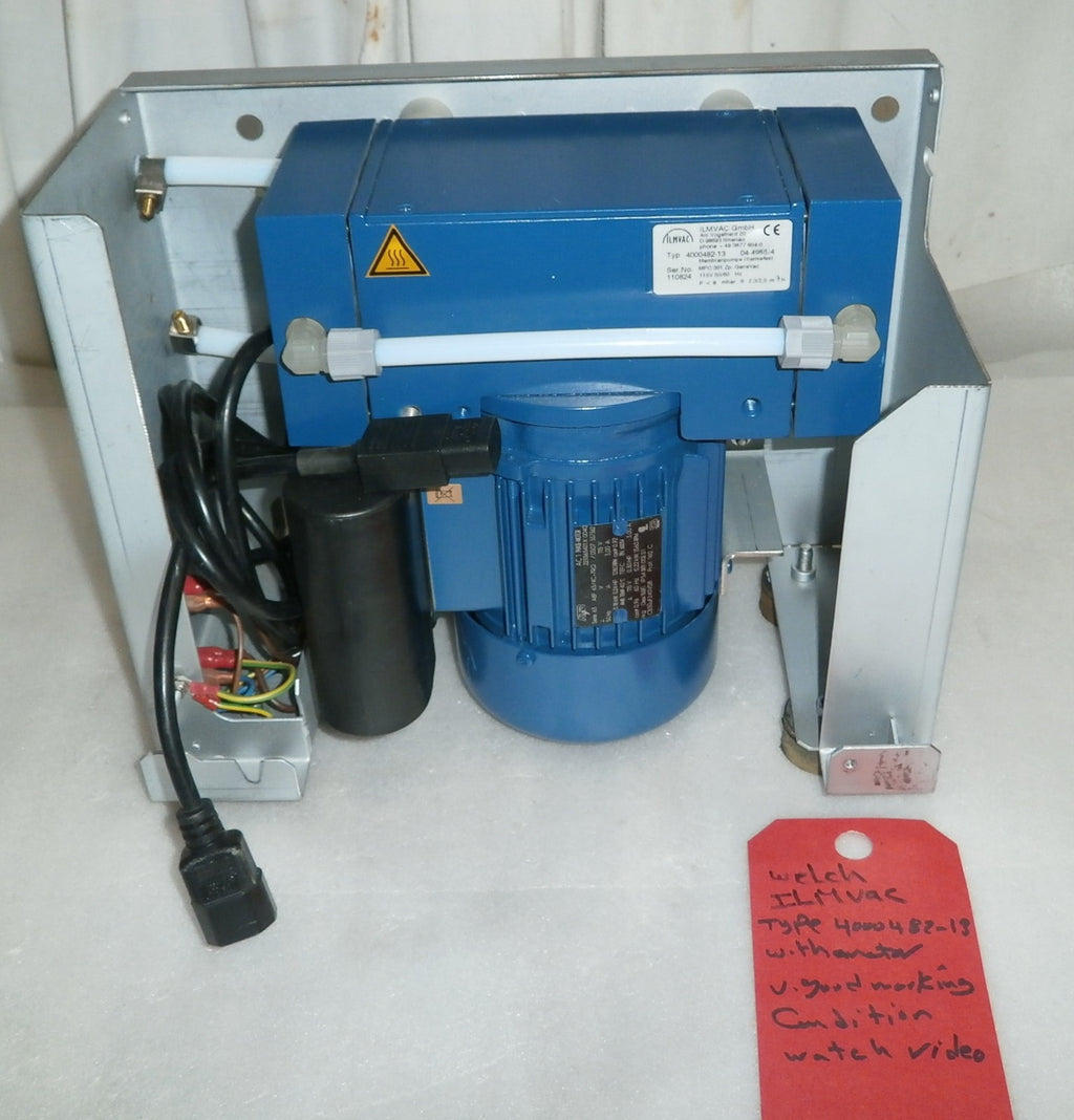 WELCH ILMVAC TYPE 4000482-13 W/ MOTOR AC 1 PHASE 22336301 X 0040 0.24 HP