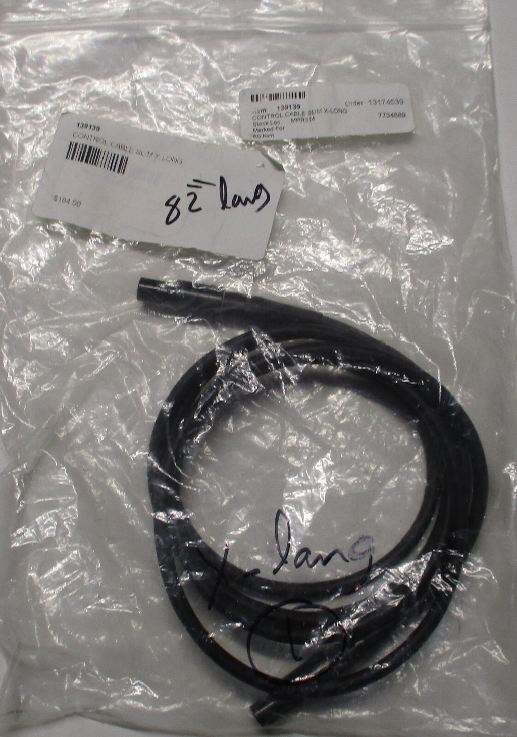 SUNRISE 139139 CONTROL CABLE SLIM X 82 INCH LONG NEW OPEN BOX