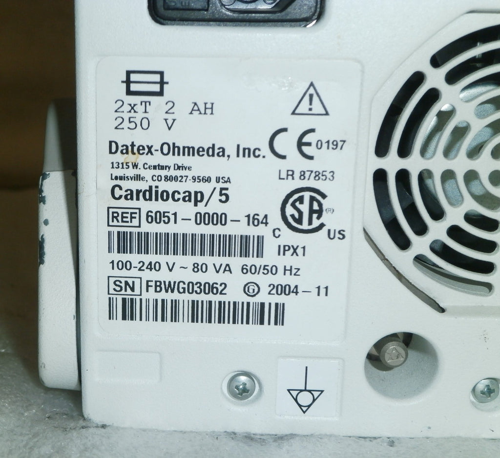 GE Datex-Ohmeda CardioCap 5 Monitor