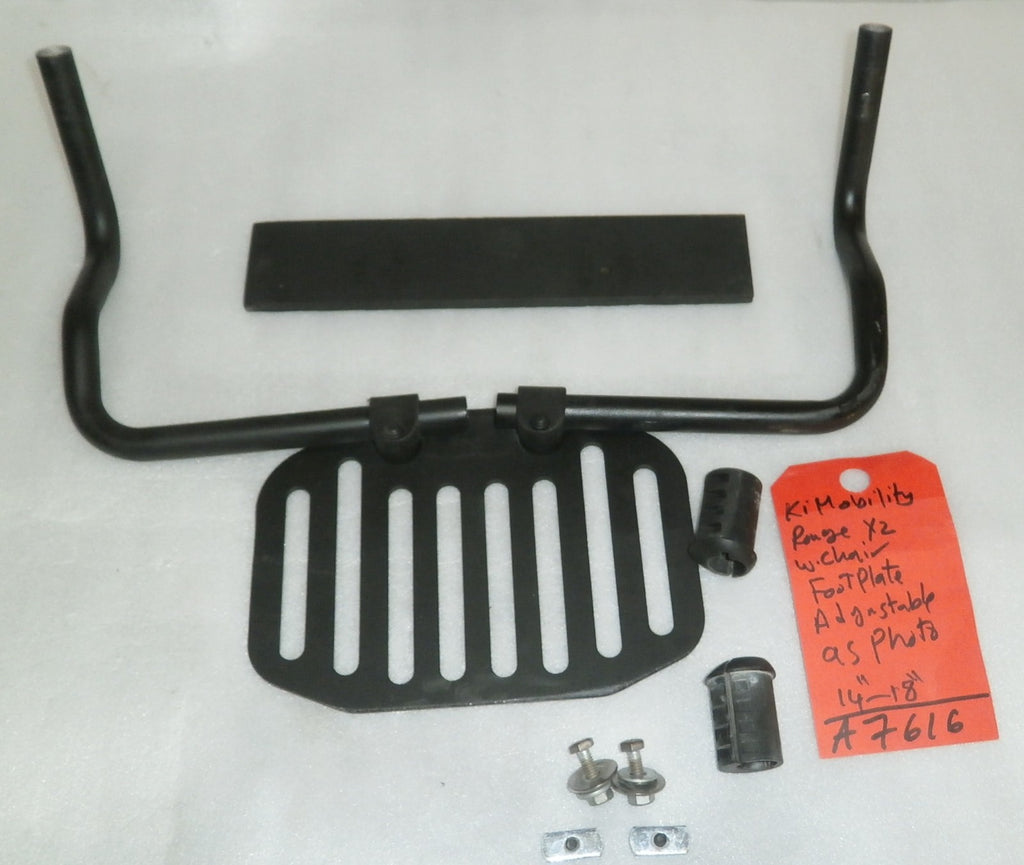 KI MOBILITY ROUGE X2 RIGID WHEELCHAIR FOOTREST PLATE ADJUSTABLE AS PHOTO