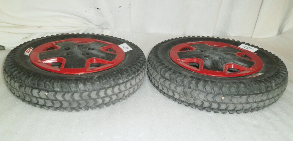 LOT OF 2 3.00-8 Primo POWER TRAX WHEELS SOLID INVACARE TDX-SPII 2022 WHEELCHAIR