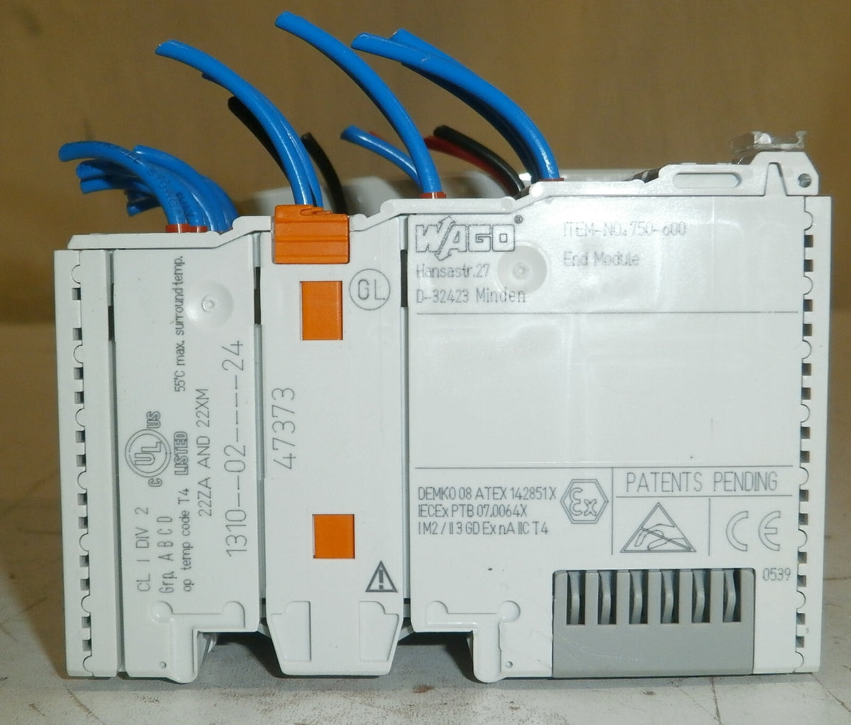 WAGO 750-842 CONTROLLER ETHERNET 1ST GENERATION AND WAGO 750-600 END MODUL