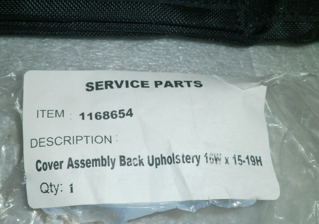 Invacare Cover Assembly Back Upholstery Size 16W x 15-19H Model 1168654