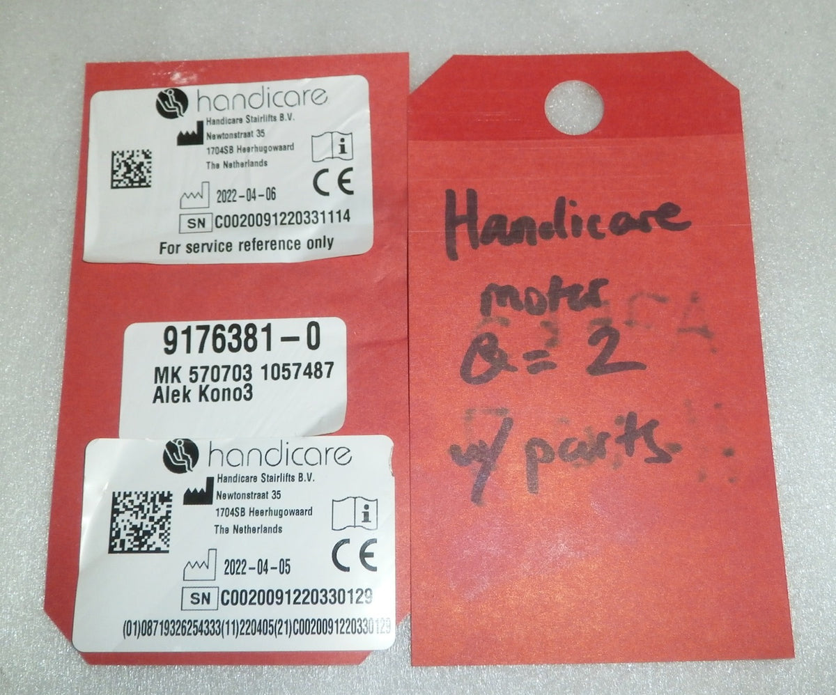 HANDICARE FREE CURVE STAIR LIFT ORIGINAL MOTOR 2022 -SSG04-24VOLT AS PHOT