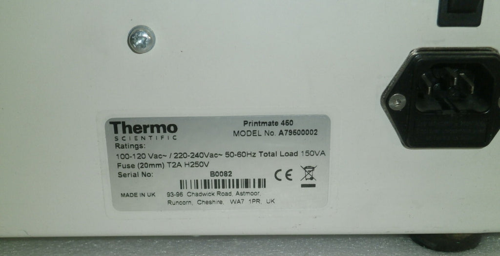 Thermo Scientific PrintMate 450 Cassette Printer Model No A79500002