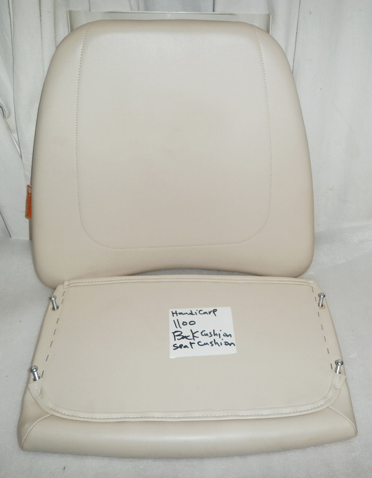SEAT BACK CUSHION GRAY WHITE FOR HANDICARE 1100 STAIR LIFT GOOD CONDITION 2021