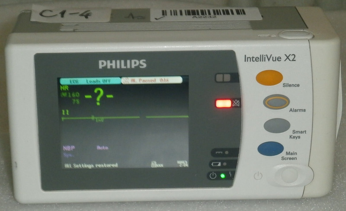Philips IntelliVue Intelli Vue X2 Vital Sign Patient Monitor M3002A Rev K