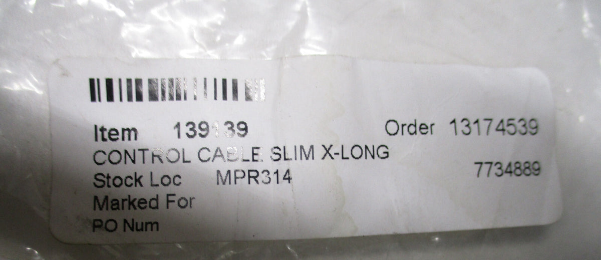 SUNRISE 139139 CONTROL CABLE SLIM X 82 INCH LONG NEW OPEN BOX