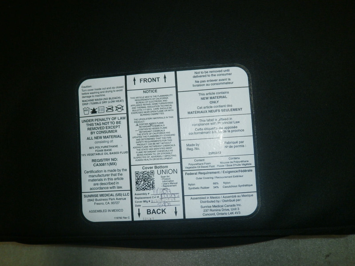 Wheelchair Jay Union Cushion Size 20X17" 119751-048 MAX 300 POUNDS