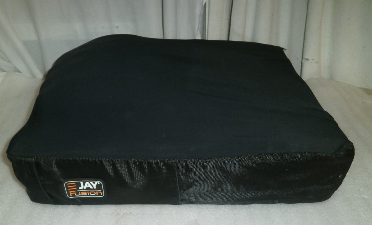 Jay FUSION Cushion WHEELCHAIR CUSHION 16 X 19 X 4.25" W/ COVER V. GOOD COND