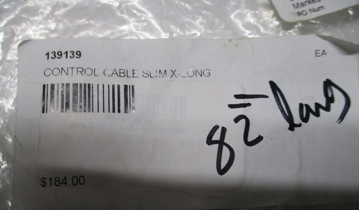 SUNRISE 139139 CONTROL CABLE SLIM X 82 INCH LONG NEW OPEN BOX