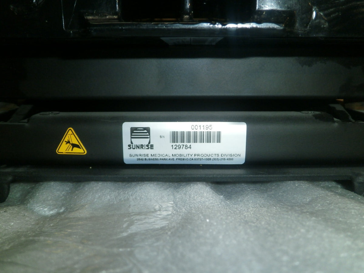 QUICKIE QM-710 Tilt Base with Actuators & Back frame Folded w/ Armrest Support
