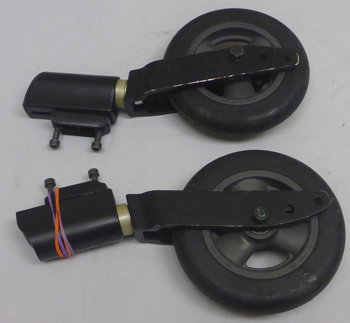 INVACARE MYON WHEELCHAIR FORKS AND CASTERS AND BOLTS AS PHOTO