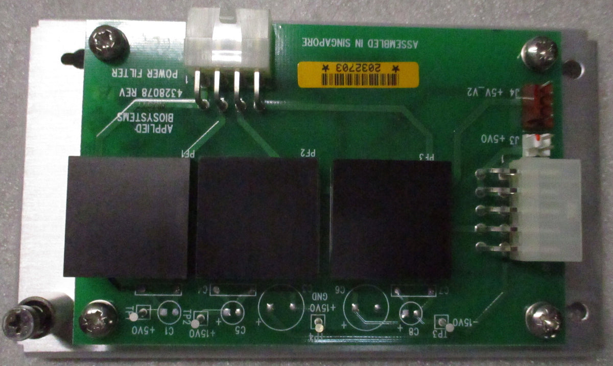 power filter sn 4328078rev b FROM DETECTION SYSTEM API PRISM AB APPLIED BIOSYSTE