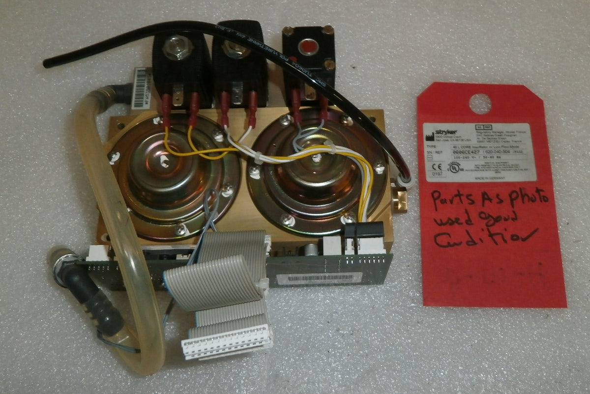 PARTS FROM STRYKER 40L CORE INSUFFLATOR USED GOOD CONDITION AS PHOTO