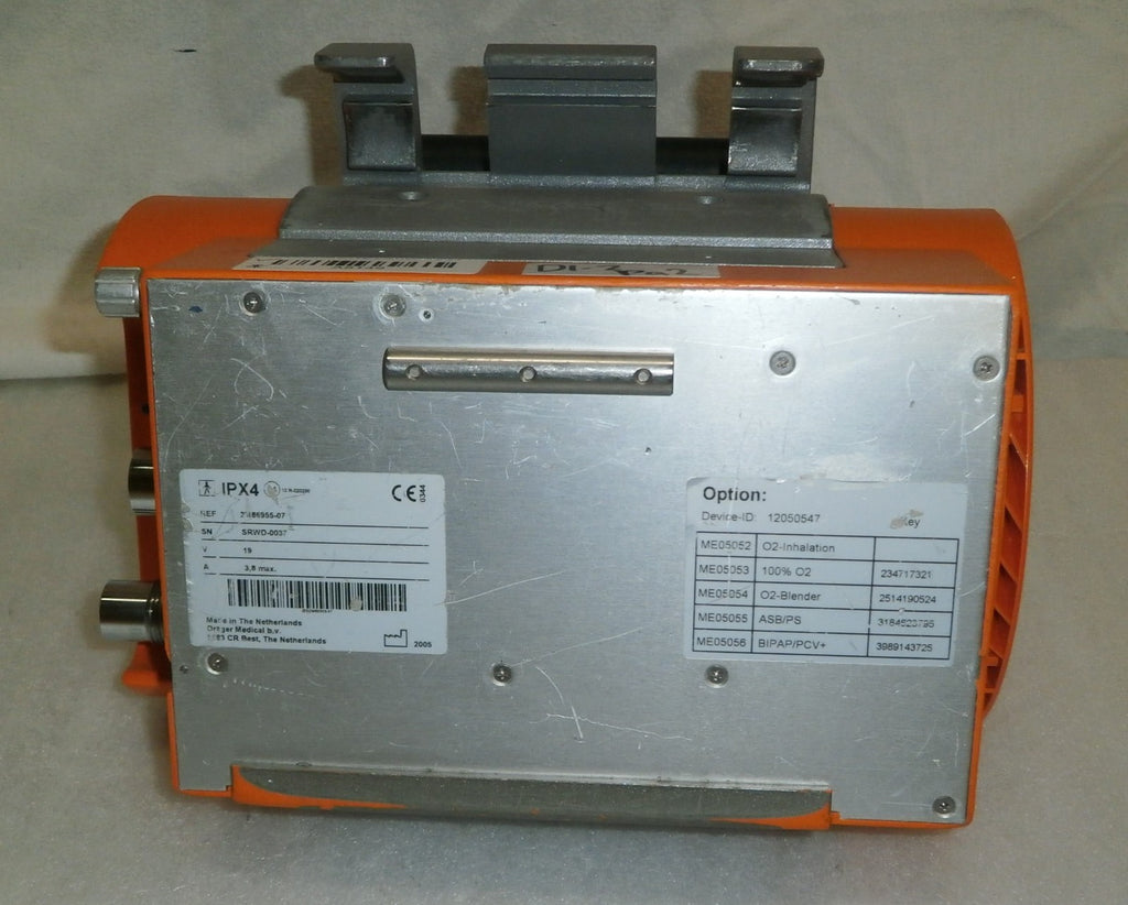 Drager Oxylog 3000 Ventilator 2M86955 w/ Hose - No Power Supply