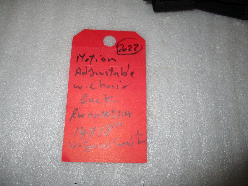 Motion Adjustable tensWheelchair Back 2022 RW00103114 14x18" Very Good Condition