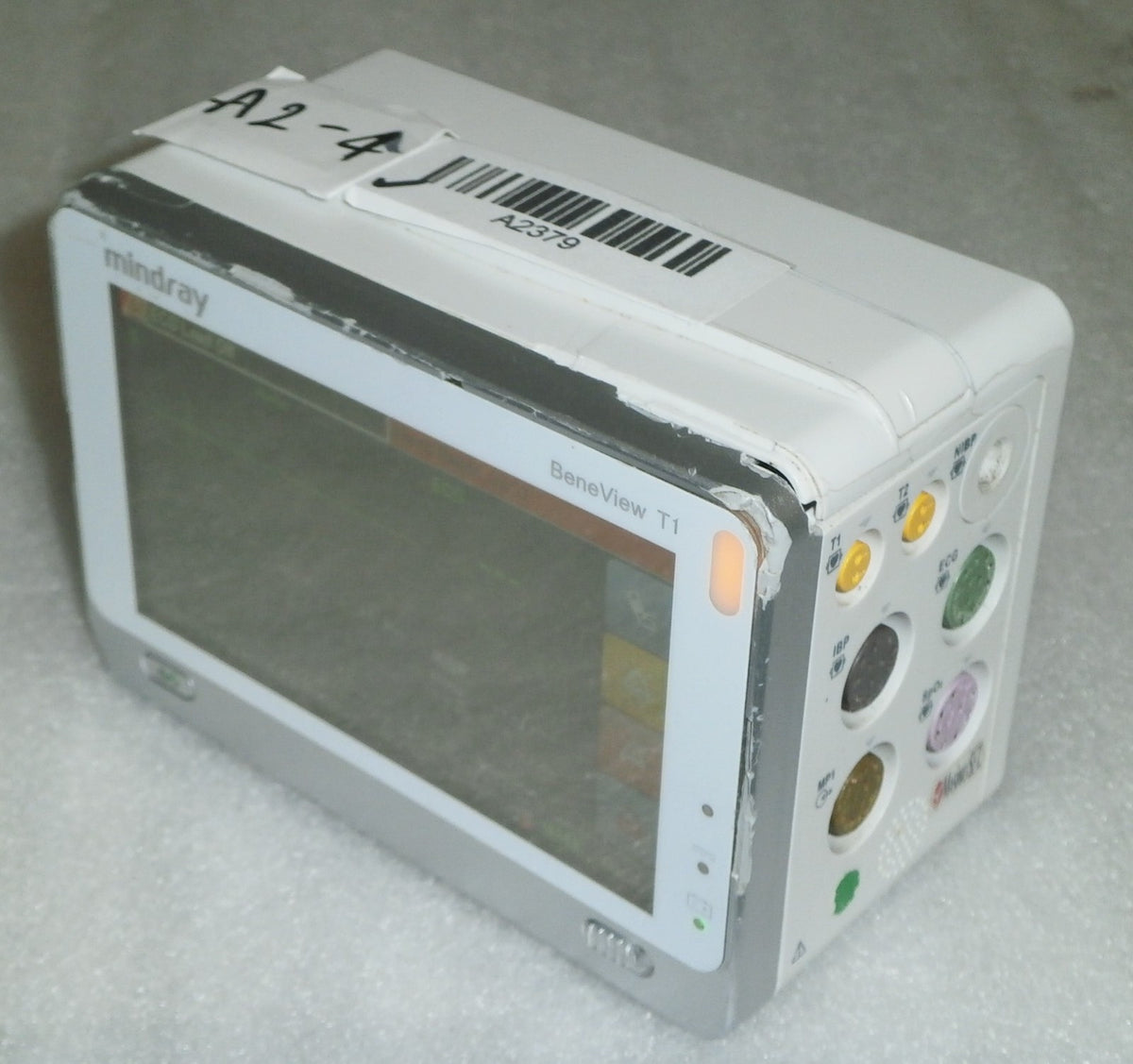 Mindray BeneView T1 Monitor w/ Masimo SPO2, NBP Cuff, 3 Lead ECG and 1 Battery