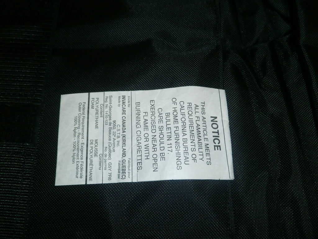 Invacare Cover Assembly Back Upholstery Size 16W x 15-19H Model 1168654